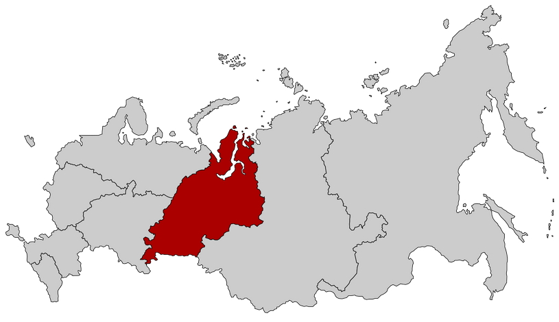 Карта России, Уральский федеральный округ