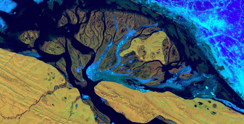Северо-Сибирская низменность, Снимок со спутника