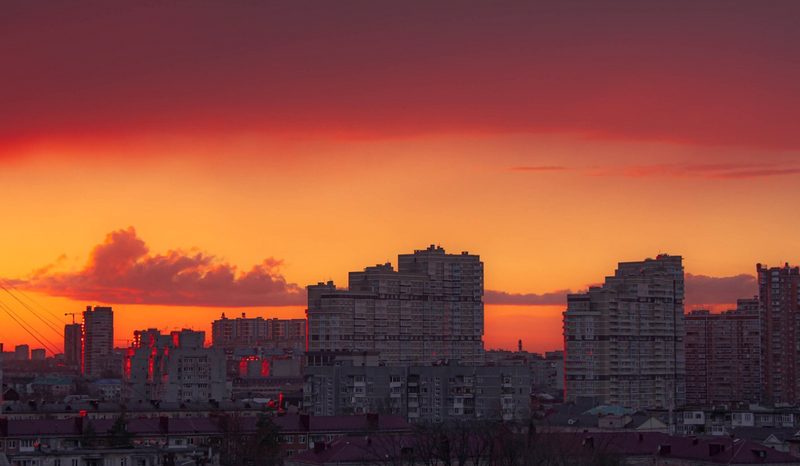 Красивый закат, Краснодар