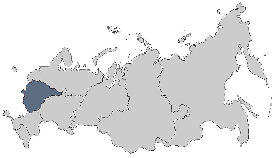 Центральный федеральный округ на карте России